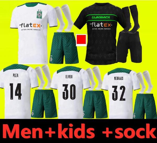 

adults and kids 21 22 borussia mÃ¶nchengladbach soccer jerseys 2021 2022 home thuram ginter maillots de shirt raffael plea elvedi lainer foot, Black;yellow