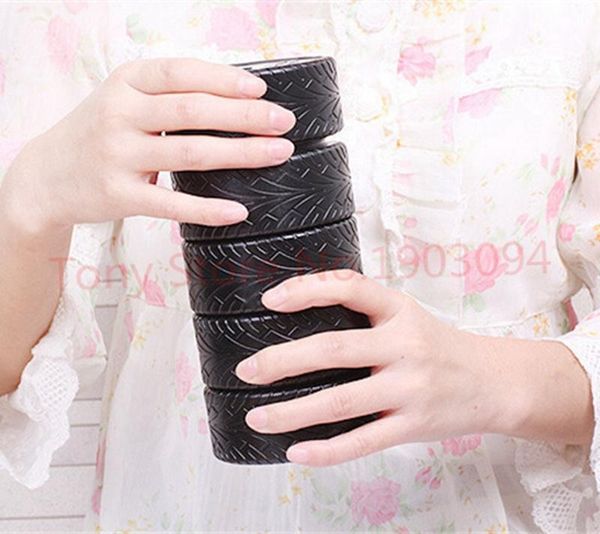 

water bottles 30pcs fashion creative tyre appearance 3 layers structure 304 stainless steel vacuum mug thermal insulation cup