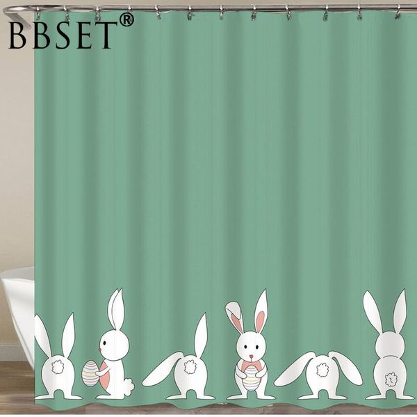 

cartoon shower curtain cute white pattern waterproof multi-size douchegordijn kids bathroom decor with 12 hooks curtains