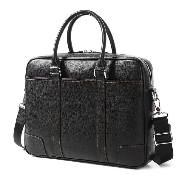 

2020 genuine leather men's briefcase handbag cross section men's computer bag business lapbag