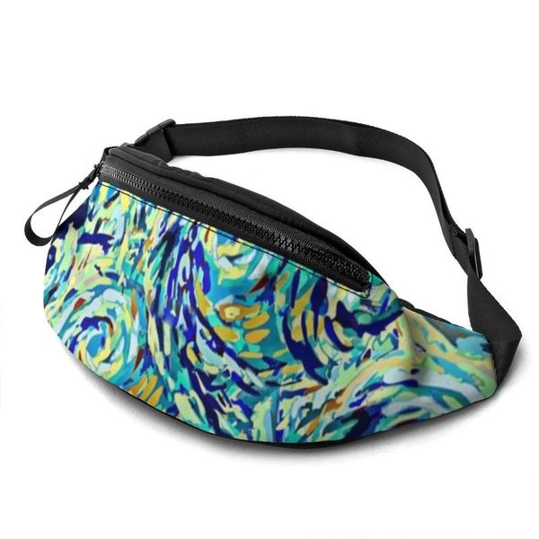 

waist bags vangogh bag work men pack polyester funny