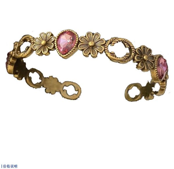 

gujia swarovski crystal diamond retro pop style versatile bracelet, Golden;silver