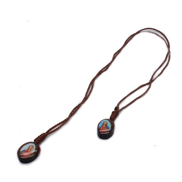 

10pcs a lot shoulder strap wood satues pendant religious promotion & gift, Silver