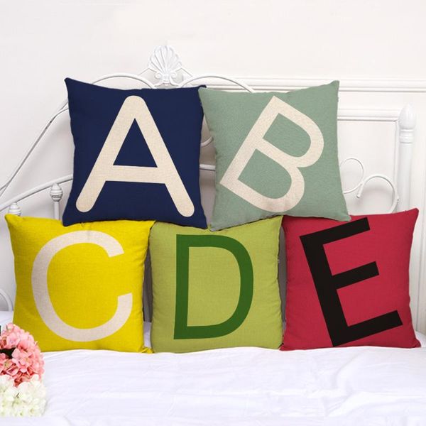

cushion/decorative pillow home party decor seat colorful letter cushion cover 45x45cm living room bedroom sofa bedside decoration throw