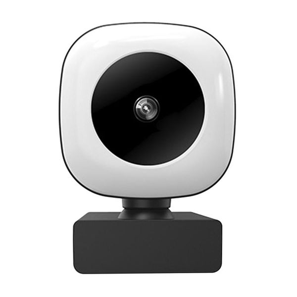 

webcams 30fps autofocus webcam 2k hd web camera for pc lapcomputer with microphone ring light cam conference video