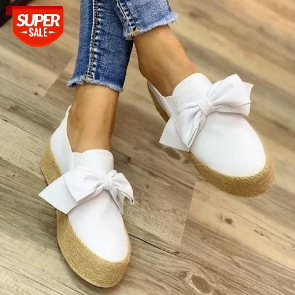 

fashion 2020 women flats shoes platform sneakers suede ladies loafers slip on bows flats casual shoes #ty3j