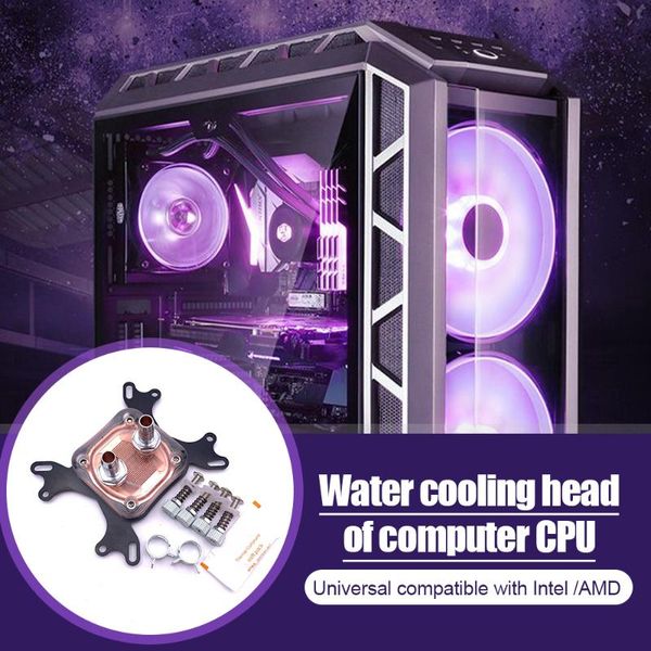 

lapcooling pads cpu water block 3mm copper base universal computer cooler replacement for intel/amd