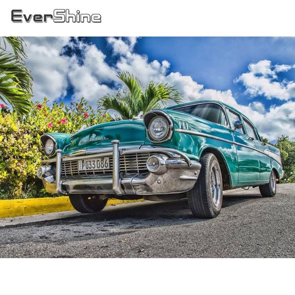 

diamond painting evershine car full square drill cross stitch kit embroidery landscape pictures of rhinestones set
