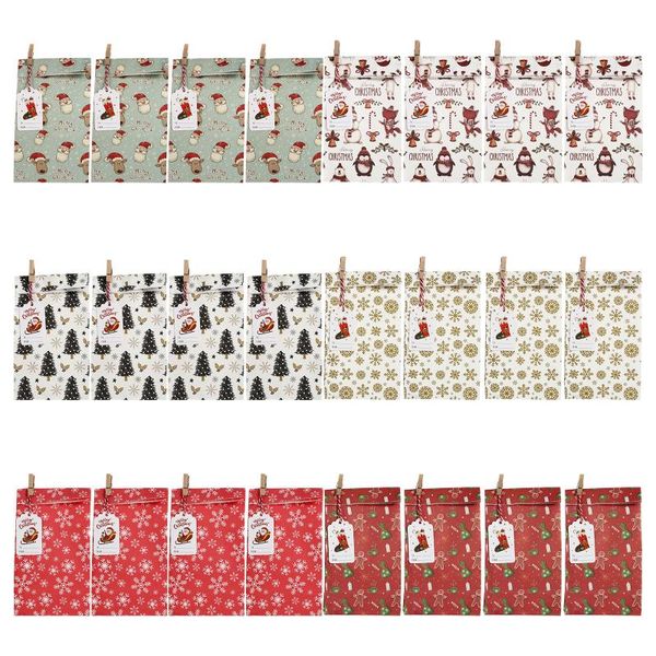 

gift wrap 1 set christmas candy bags xmas themed present bakery pouches