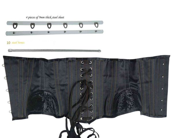 

nxy set waist trainer gothic underbust corset and cincher steampunk bustiers workout shape body lingerie slimming belt 1129, Red;black