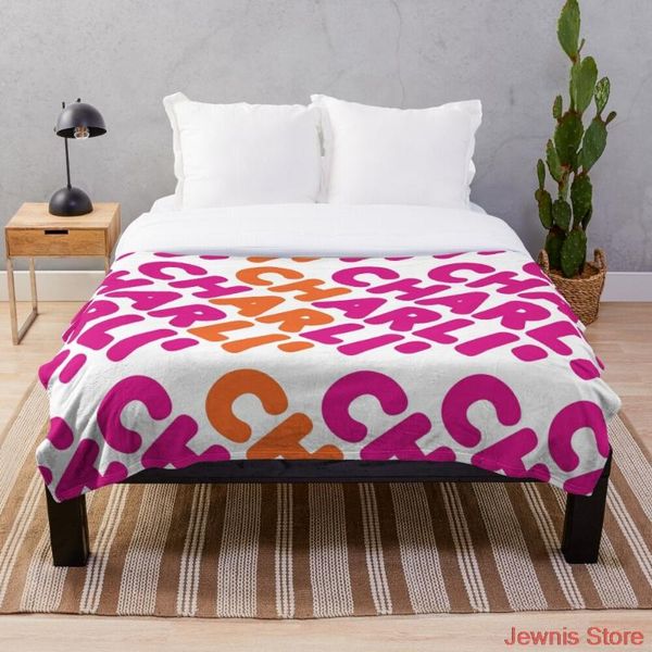 

blankets charli dunkin pattern throw blanket creative printed soft bath for travel four season outdoor bedspread on the bed