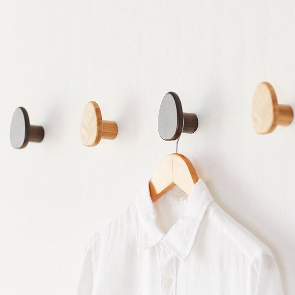 

hangers & racks zen's bamboo wall coat hook home docer wood hanger clothes storage for entrayway