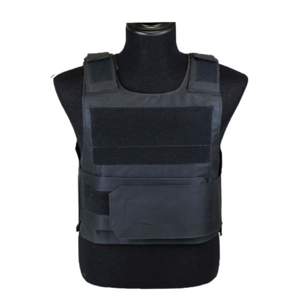 

hunting jackets outdoor vest with chest protective plate multi-function breathable adjustable carrier training, Camo;black