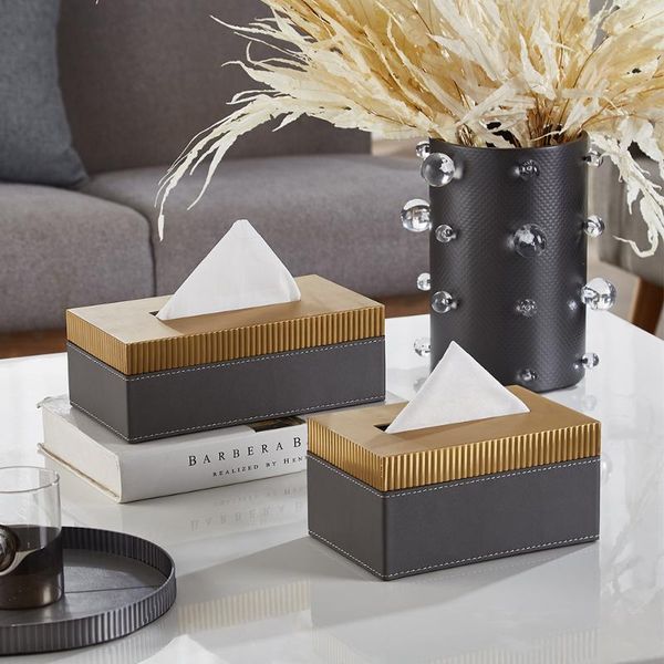 

tissue boxes & napkins office black modern luxury storage box rectangle home decoration servilletero desk accessories bk50zj