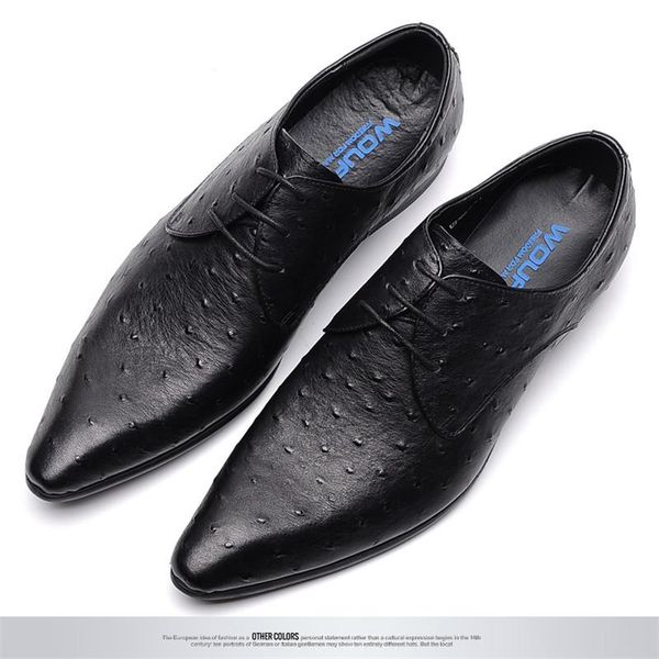 

british lace-up men's formal leather shoes, comfortable wedding shoes dress, Black