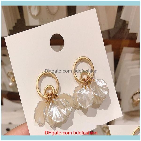 

& chandelier jewelry vintage gold color multi pieces acrylic shell dangle earrings for women fashion statement earring drop delivery 2021 nh, Silver