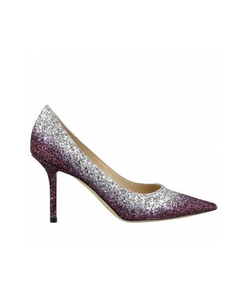 

dress shoes spring and summer 2021 gradient sequin crystal pointed thin heel shallow mouth high bridesmaid wedding shoe, Black