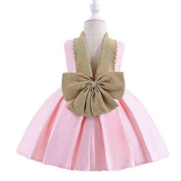 

yoliyolei turtleneck baby girls dress two bows 6m princess birthday wear toddler flower ball gown kids dresses for girls 12 24m g1129, Red;yellow