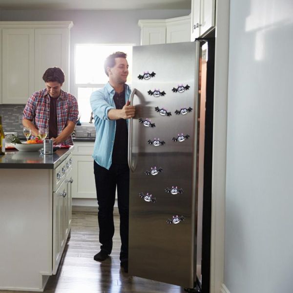 

12pcs resin fridge magnets bat refrigerator stickers (assorted color)