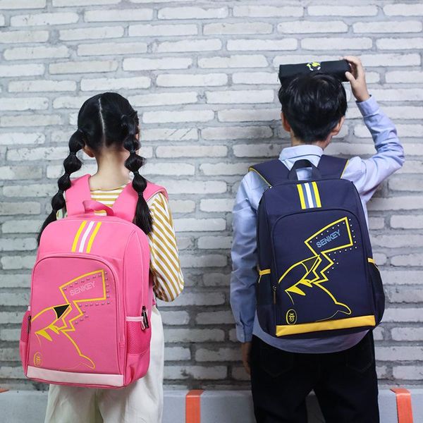 

backpack schoolbag for primary school students in grades 1-6 ultra-light burden boy and girl backpacks children's three-dimensional spi