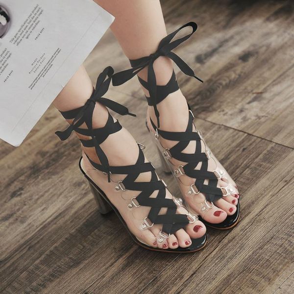 

pumps women high heels prom wedding shoes lady platforms cross-strap bridal party 9.5cm high-heeled dress, Black