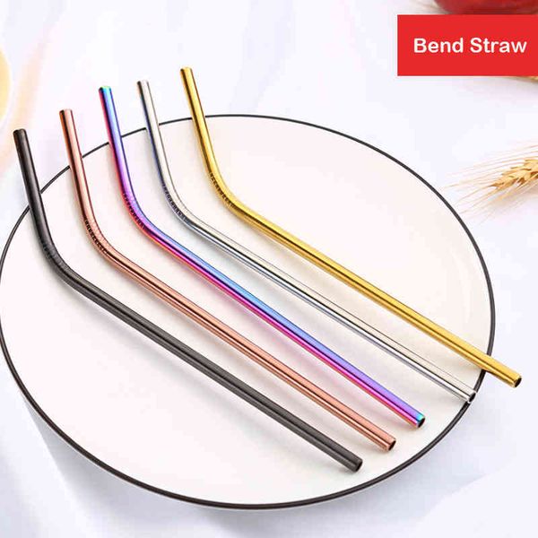 

stainless steel drinking straws 8.5\ colorful