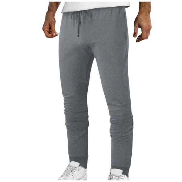 

men's pants fitness joggers sports bodybuilding training cotton casual gym jogging gray sweatpants, Black