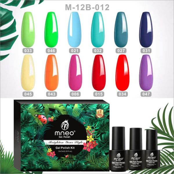 

nail gel polish set 12 colors uv enamel esmate kit bright green red semi permanent manicure varnish professional vernis things, Red;pink