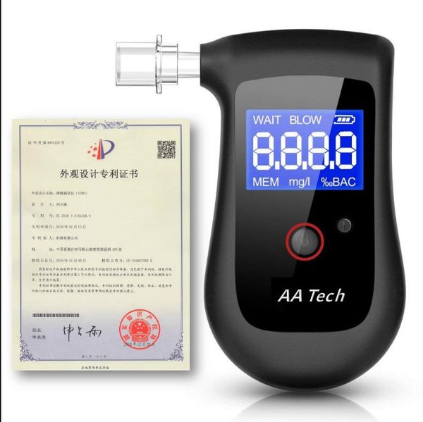 

alcoholism test professional alcohol tester usb rechargeable portable digital lcd breathalyzer with memorize 10 reading results