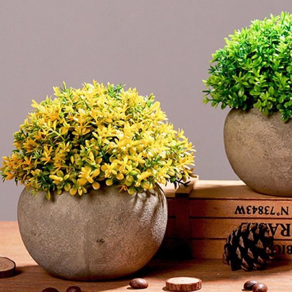 

grass ball fake bonsai simulation potted fresh home decoration plastic rural for living room decor decorative flowers & wreaths