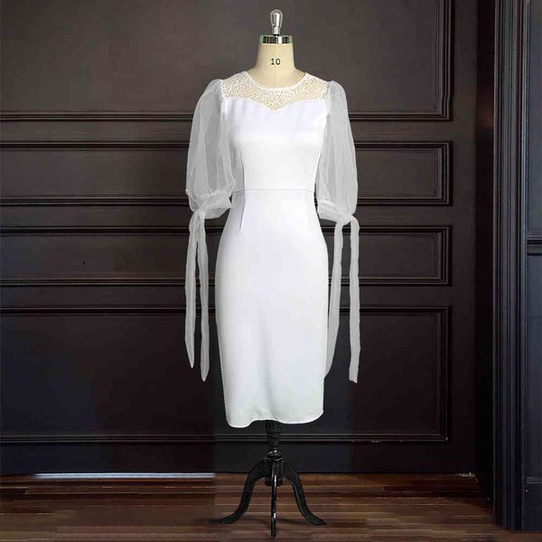 

women dressed in white shreds tulle lantern shredded sleeve rentals up bodycon elegant party dress robes plus size xl w9ey, Black;gray