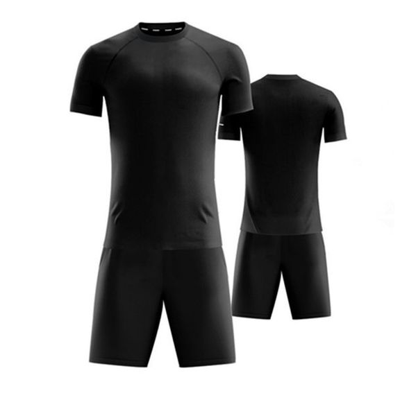 

1589shion 11 team blank jerseys sets, training soccer wears short sleeve running with shorts 179871, Black;red