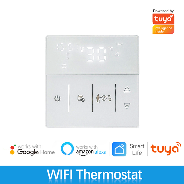 

smart home control tuya wifi thermostat gas boiler water electric floor heating controller adjustable work with alexa google