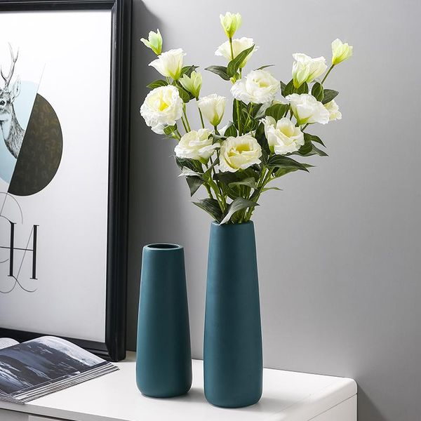 

blue vase jar wedding modern ceramic porcelain minimalist decor office accessories floor desk jarrones vases bg50vs
