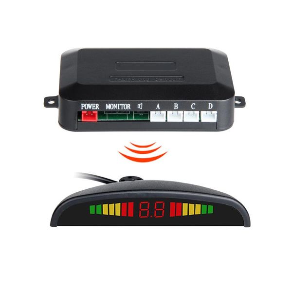 

car rear view cameras& parking sensors wireless led display sensor kit 4 auto reverse assistance backup radar monitor system