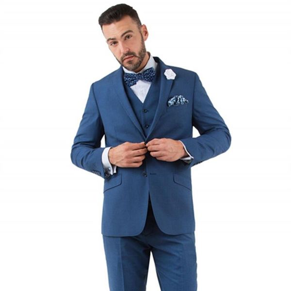 

blue slim fit suit tuxedos for men 2021 handsome formal party suits groom wear shawl lapel custom made men's & blazers, White;black