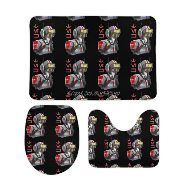 

bath mats ( black ) the bad batch tech 3pcs bathroom set water absorption toilet rugs western style mat anti slip doormat