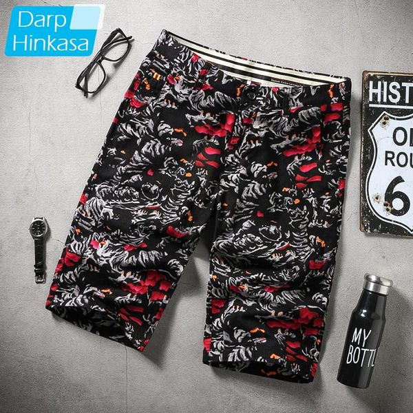 

casual loose shorts men tooling five-point pants breathable fashion printing large size men's, White;black