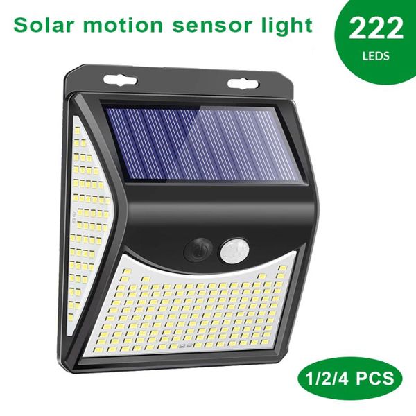 

solar lamps 100 144 222led light outdoor lamp with motion sensor waterproof powered sunlight spotlights for garden