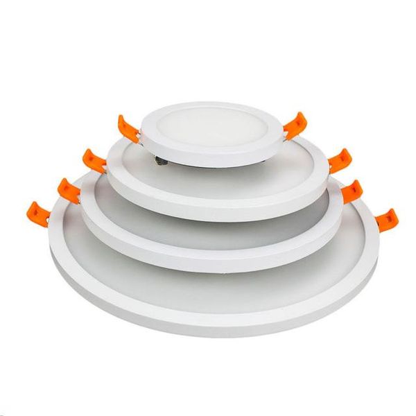 

wholesale led panel light 8w 16w 22w 32w ultra thin frame down square round ceiling lamp ac 85-265v lights