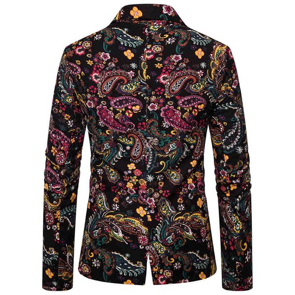 

fashion suits 2021 men's single row two button slim print men, White;black