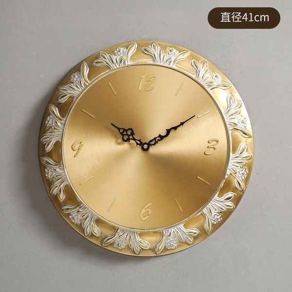

wall clocks american luxury creative copper clock large living room mute home art wandklok decor ab50zb