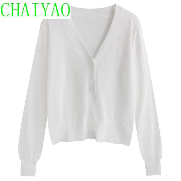 

women's knits & tees ice silk knitwear summer thin sunscreen cardigan jacket with shawl, short and long sleeve air conditioning blouse, White