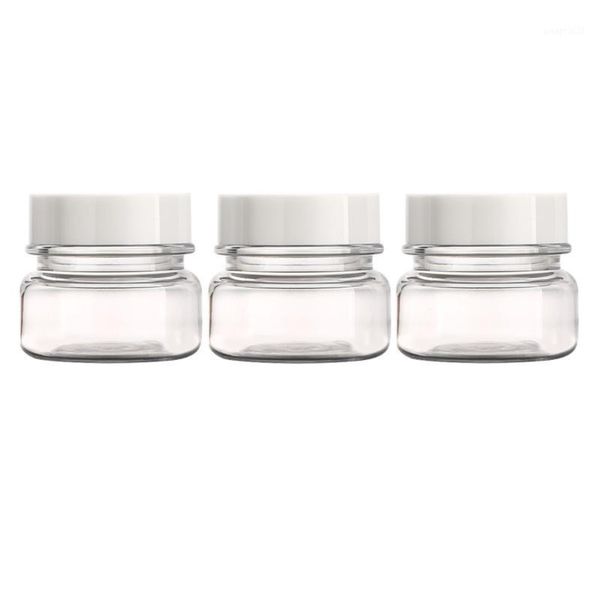 

makeup cream bottle subpackage case round cosmetic storage container for girls ladies (dark brown body) bottles & jars