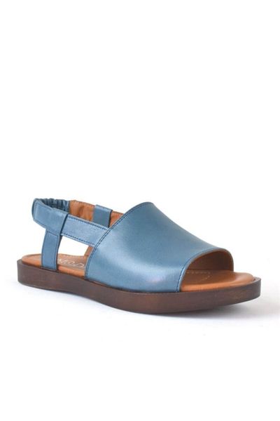 

sandals blue genuine leather women 's, Black