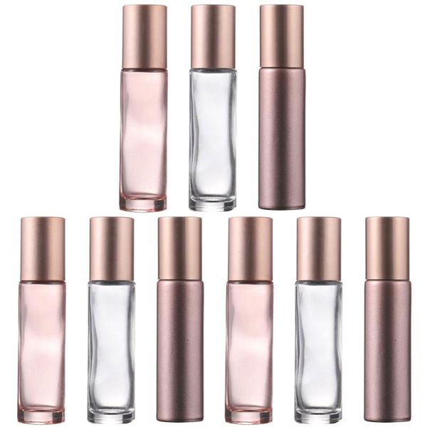 

storage bottles & jars 9pcs refillable roll-on essential oil bottle travel 10ml