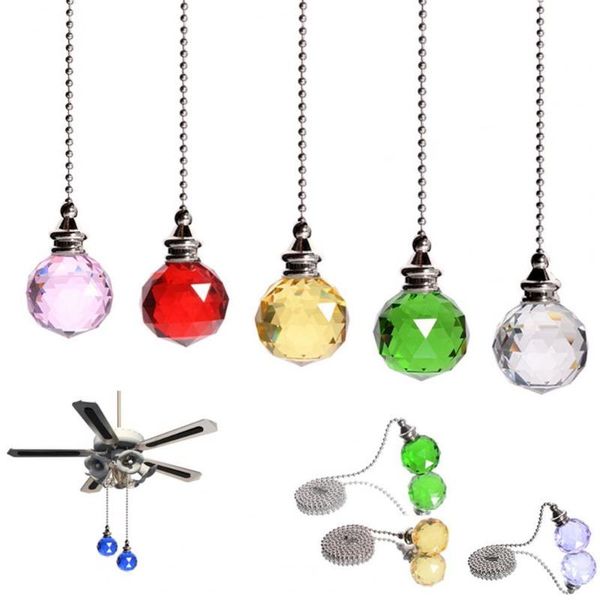 

nordic diamond shape crystal ball fan pendant light pull handle home ornaments other decor
