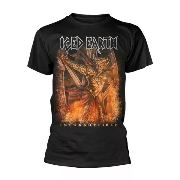 

iced earth incorruptible official t-shirt men unisex, White;black