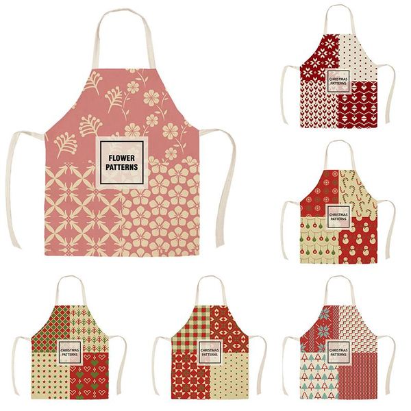 

aprons simple pixel pattern apron kids kitchen linen printing household cleaning ladies cooking antifouling