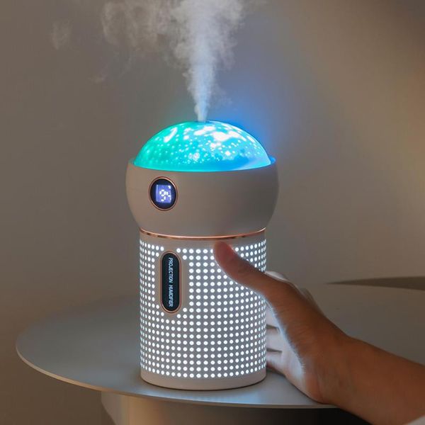 

humidifiers 630ml air humidifier usb ultrasonic with star sky lamp projector for home bedroom mini electric mist maker fogger